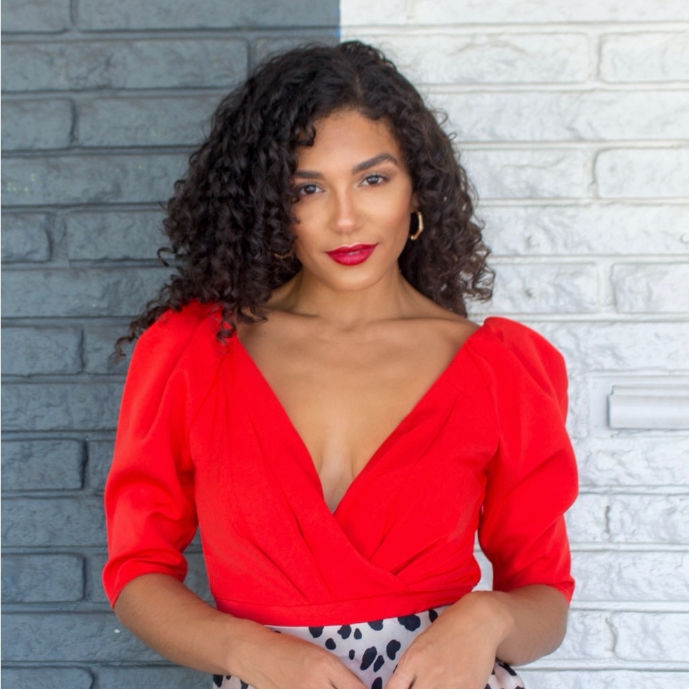 Elegant Red Women's body suit  Top
